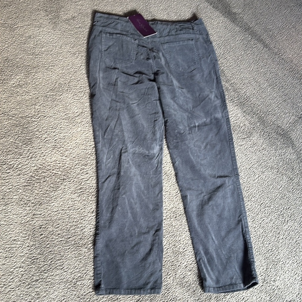 GLORIA VANDERBILT Gray Corduroy Amanda 5 Pocket Jeans/Pants. Tummy Slimmer! - Picture 7 of 9
